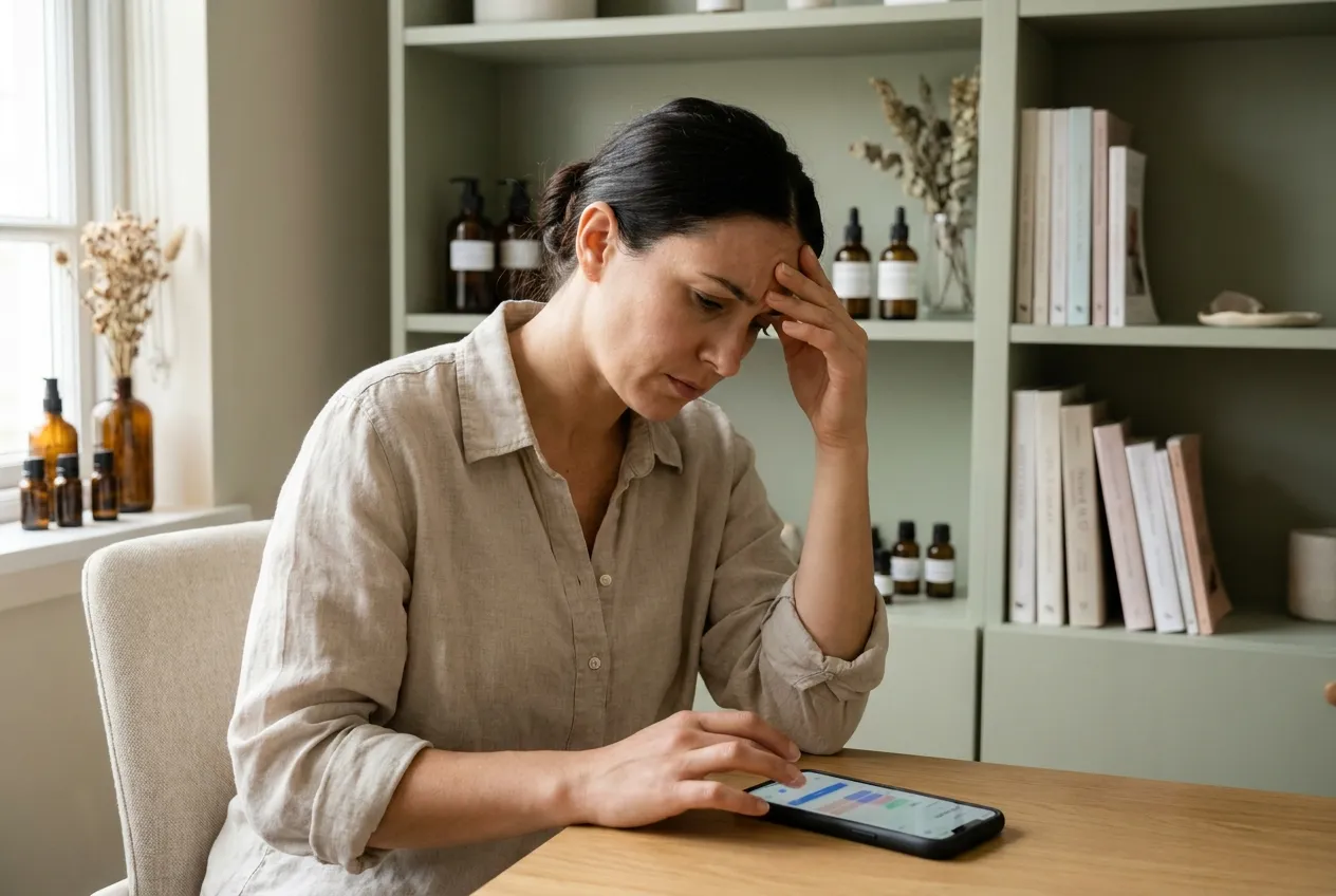 Praticien du bien-être consultant une plateforme de mise en relation sur son téléphone